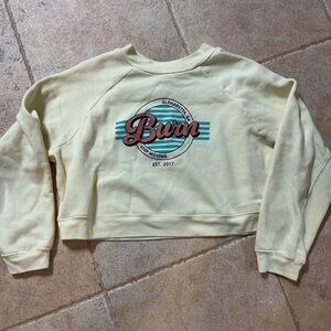 Burn Bootcamp Women's Yellow Sweatshirt Sz med euc